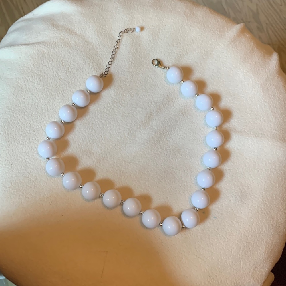 White Beaded Necklace